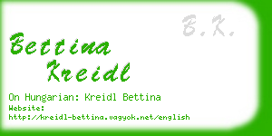 bettina kreidl business card